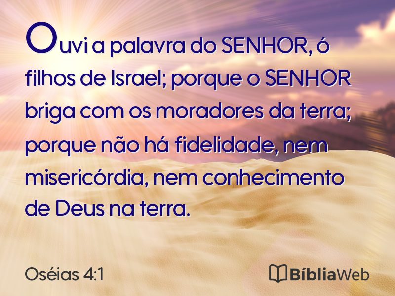 Oséias 4:1 em imagem para compartilhar