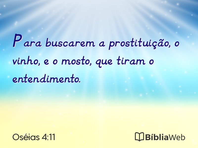 Oséias 4:11 em imagem para compartilhar