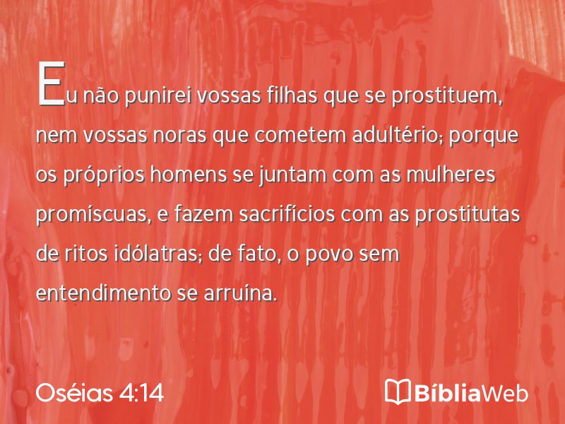 Oséias 4:14 em imagem para compartilhar