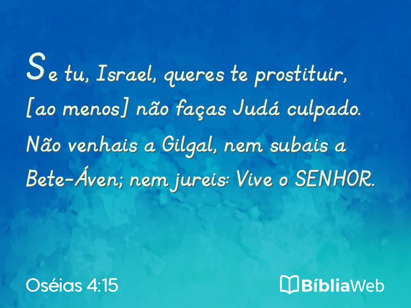 Oséias 4:15 em imagem para compartilhar