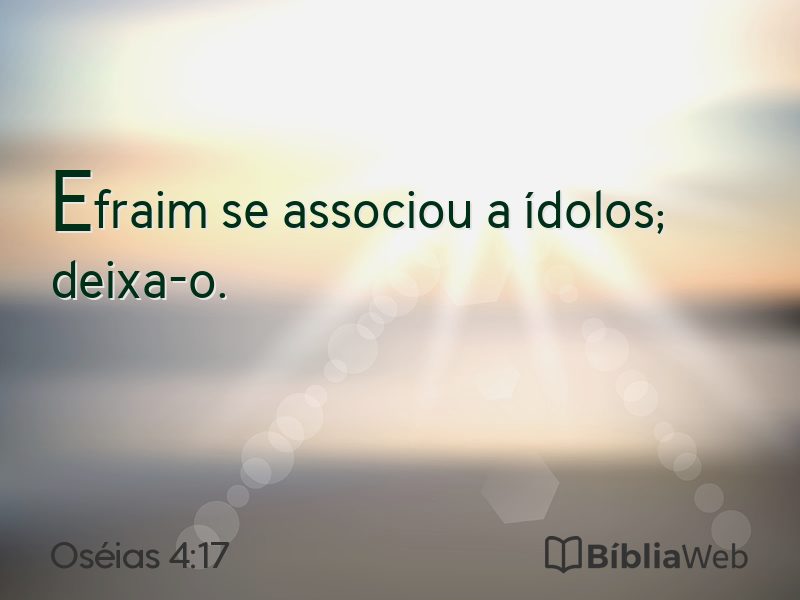 Oséias 4:17 em imagem para compartilhar