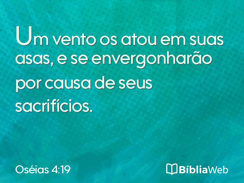 Oséias 4:19 em imagem para compartilhar