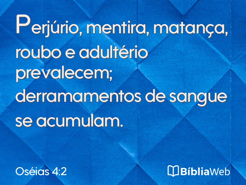 Oséias 4:2 em imagem para compartilhar