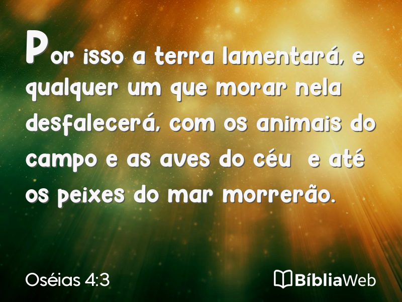 Oséias 4:3 em imagem para compartilhar
