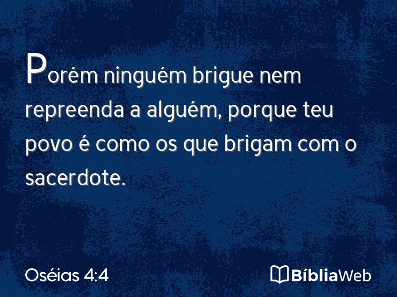 Oséias 4:4 em imagem para compartilhar