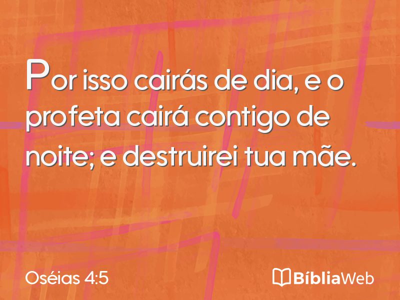 Oséias 4:5 em imagem para compartilhar