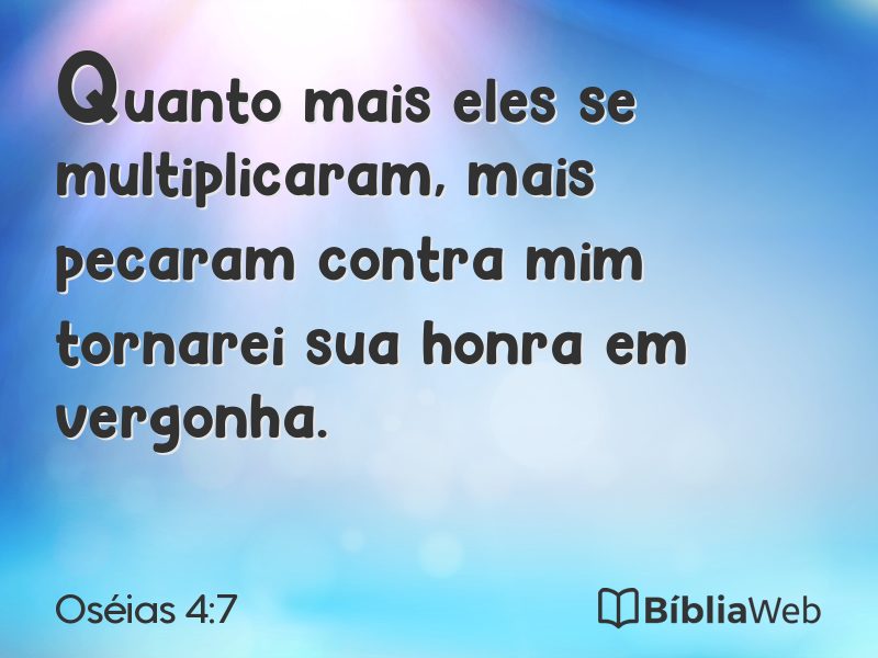 Oséias 4:7 em imagem para compartilhar