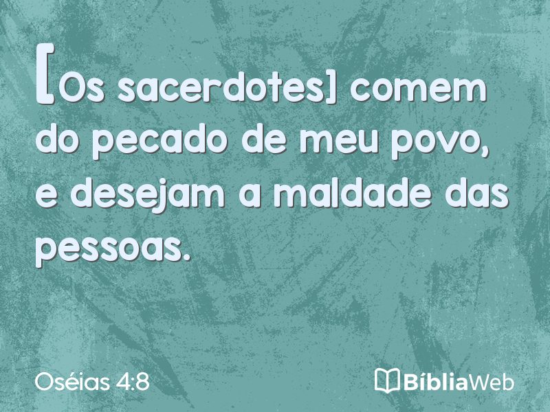 Oséias 4:8 em imagem para compartilhar
