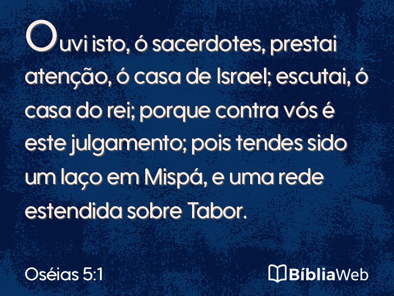 Oséias 5:1 em imagem para compartilhar