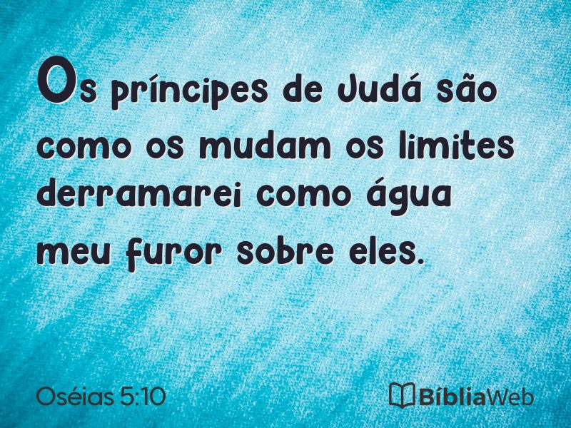 Oséias 5:10 em imagem para compartilhar