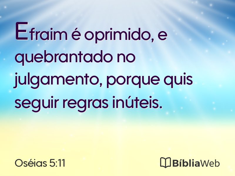 Oséias 5:11 em imagem para compartilhar