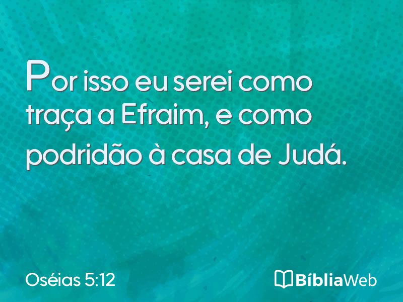 Oséias 5:12 em imagem para compartilhar