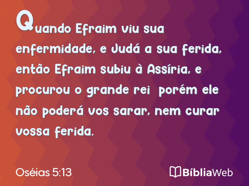 Oséias 5:13 em imagem para compartilhar