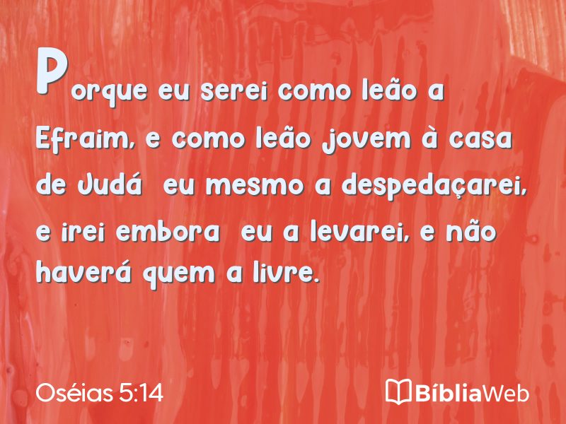 Oséias 5:14 em imagem para compartilhar