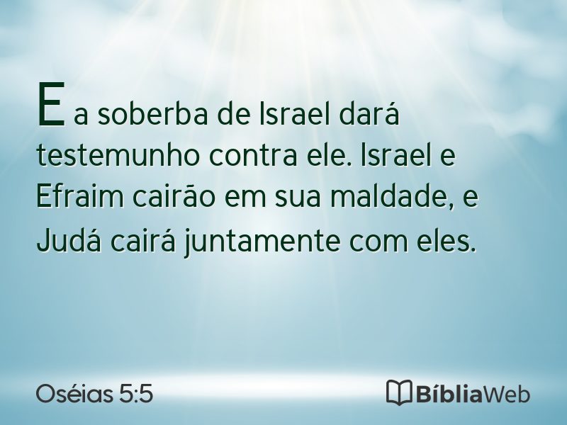 Oséias 5:5 em imagem para compartilhar