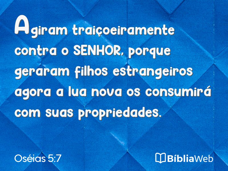 Oséias 5:7 em imagem para compartilhar