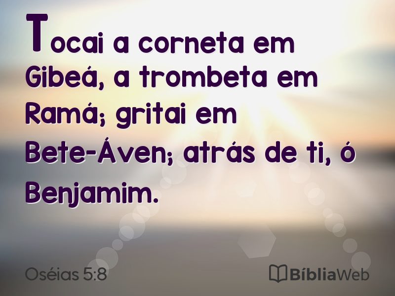 Oséias 5:8 em imagem para compartilhar
