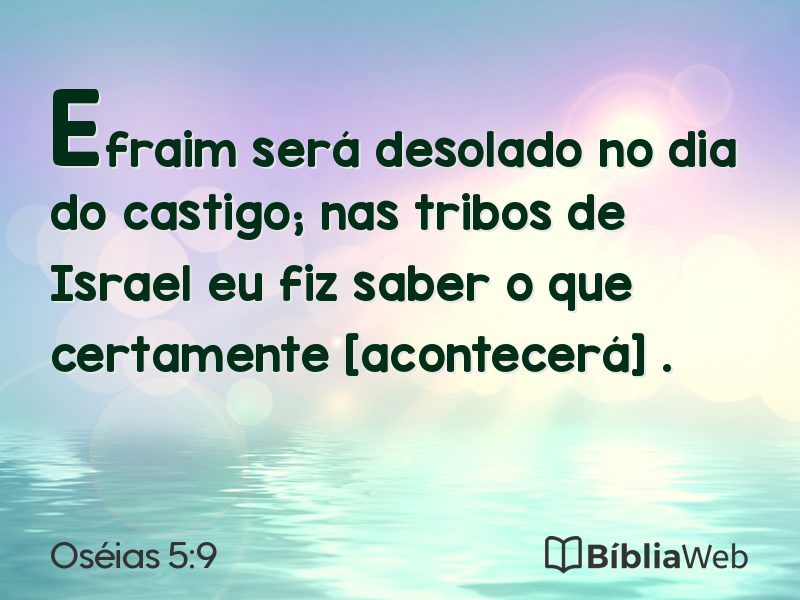 Oséias 5:9 em imagem para compartilhar