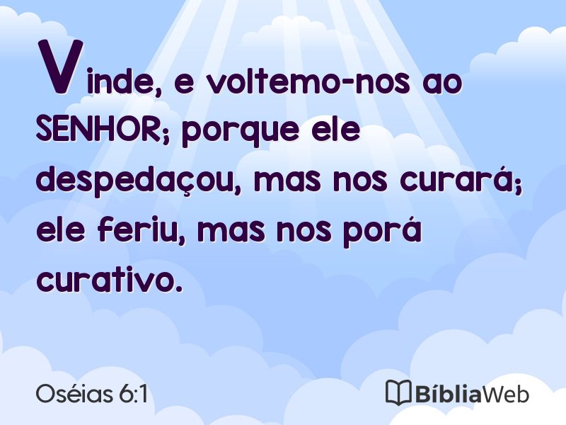 Oséias 6:1 em imagem para compartilhar