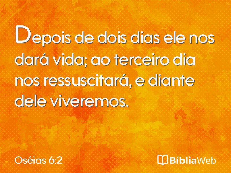 Oséias 6:2 em imagem para compartilhar