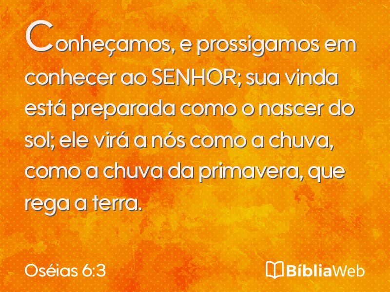 Oséias 6:3 em imagem para compartilhar
