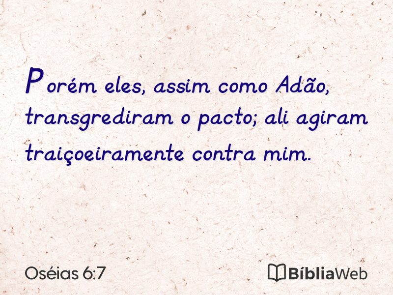 Oséias 6:7 em imagem para compartilhar