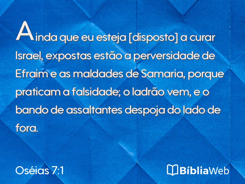 Oséias 7:1 em imagem para compartilhar