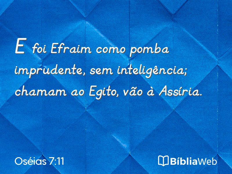 Oséias 7:11 em imagem para compartilhar
