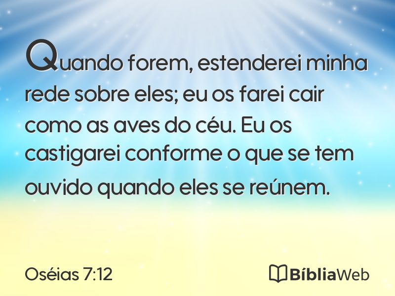 Oséias 7:12 em imagem para compartilhar
