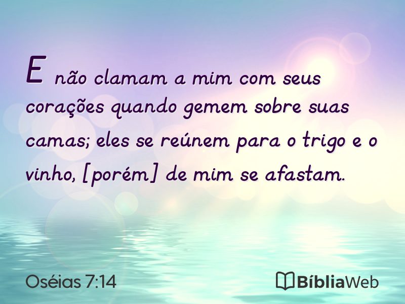Oséias 7:14 em imagem para compartilhar