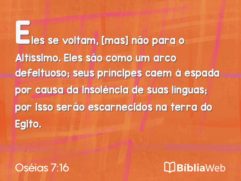 Oséias 7:16 em imagem para compartilhar