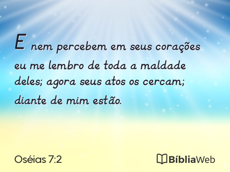 Oséias 7:2 em imagem para compartilhar