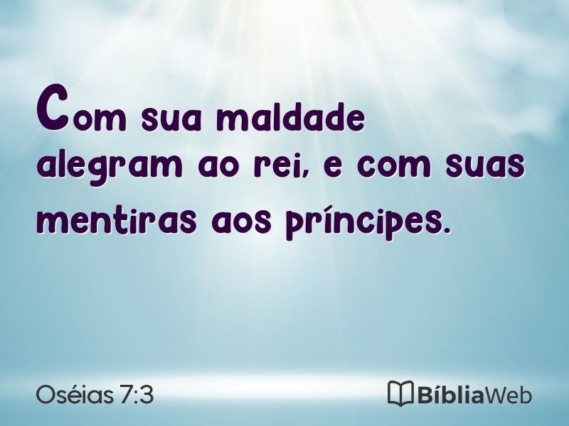 Oséias 7:3 em imagem para compartilhar