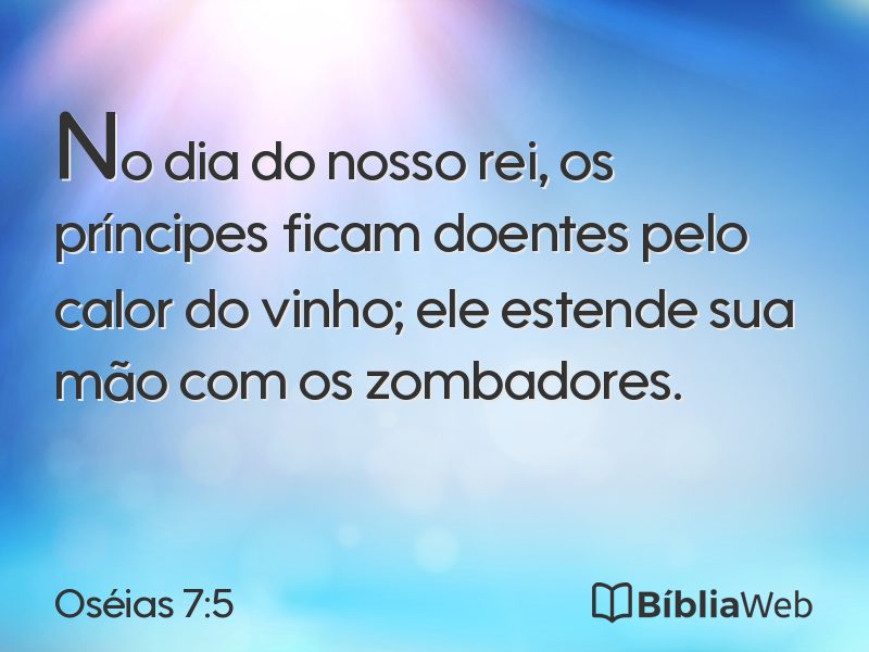 Oséias 7:5 em imagem para compartilhar