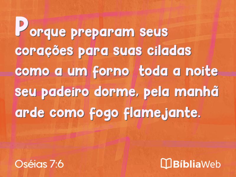 Oséias 7:6 em imagem para compartilhar