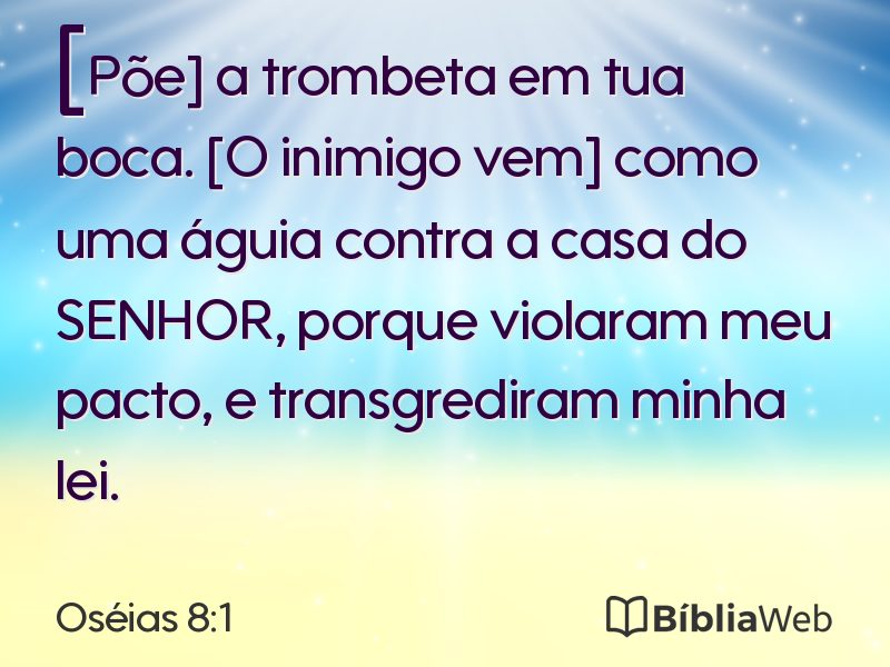 Oséias 8:1 em imagem para compartilhar