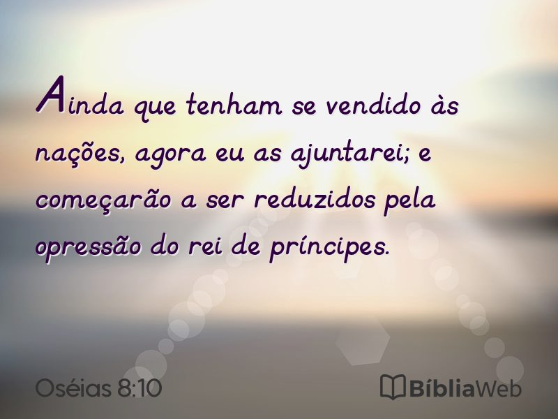 Oséias 8:10 em imagem para compartilhar