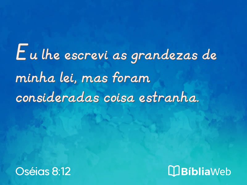 Oséias 8:12 em imagem para compartilhar