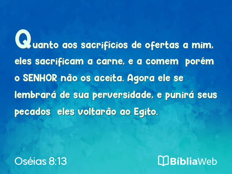 Oséias 8:13 em imagem para compartilhar