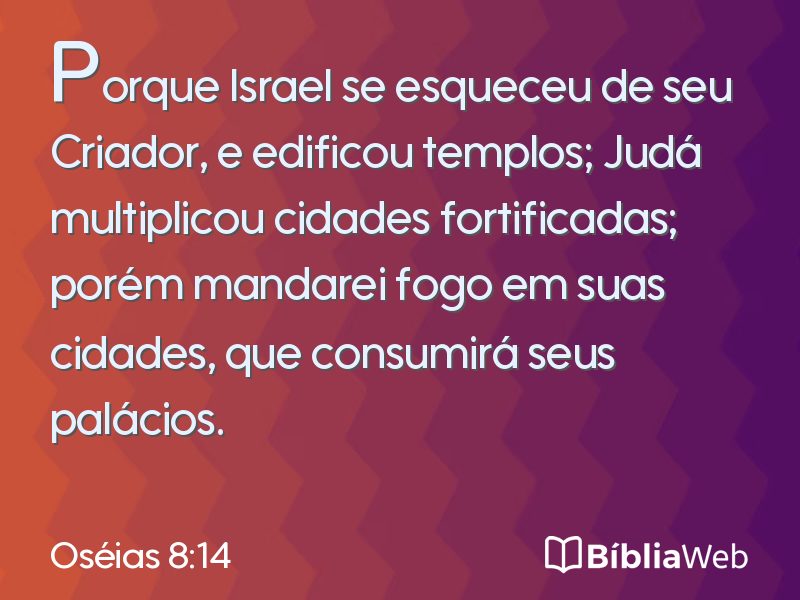 Oséias 8:14 em imagem para compartilhar