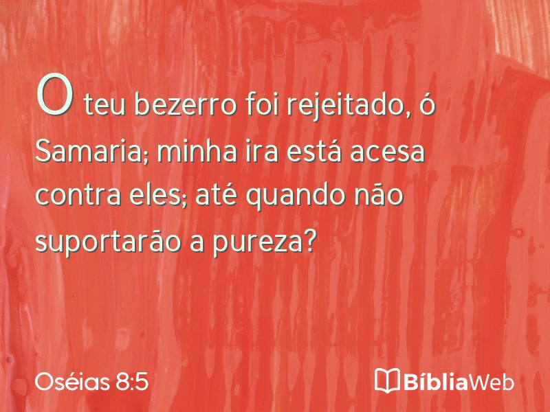 Oséias 8:5 em imagem para compartilhar