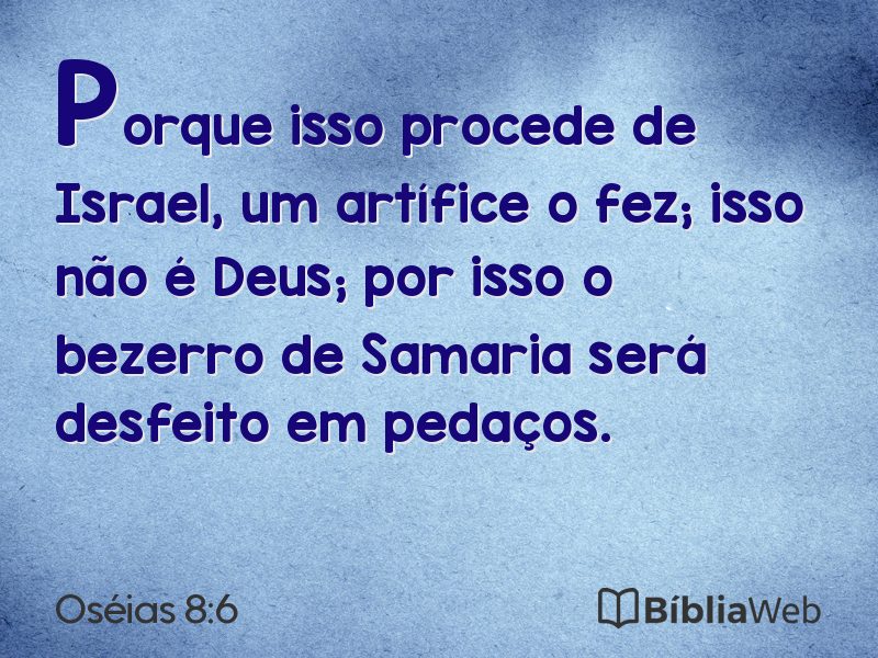 Oséias 8:6 em imagem para compartilhar