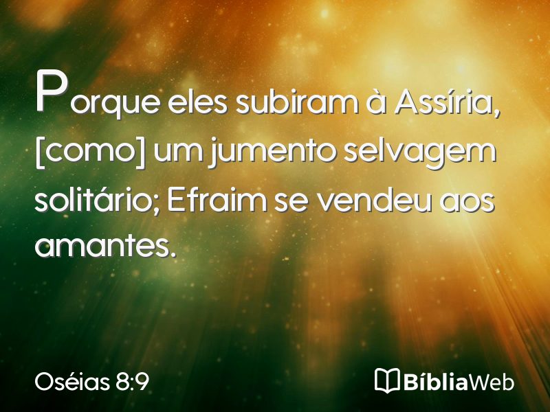 Oséias 8:9 em imagem para compartilhar
