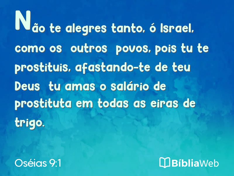 Oséias 9:1 em imagem para compartilhar