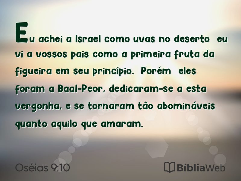 Oséias 9:10 em imagem para compartilhar
