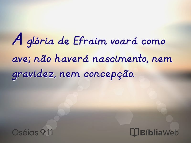 Oséias 9:11 em imagem para compartilhar