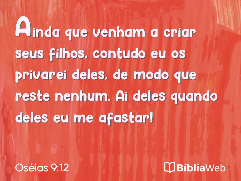 Oséias 9:12 em imagem para compartilhar