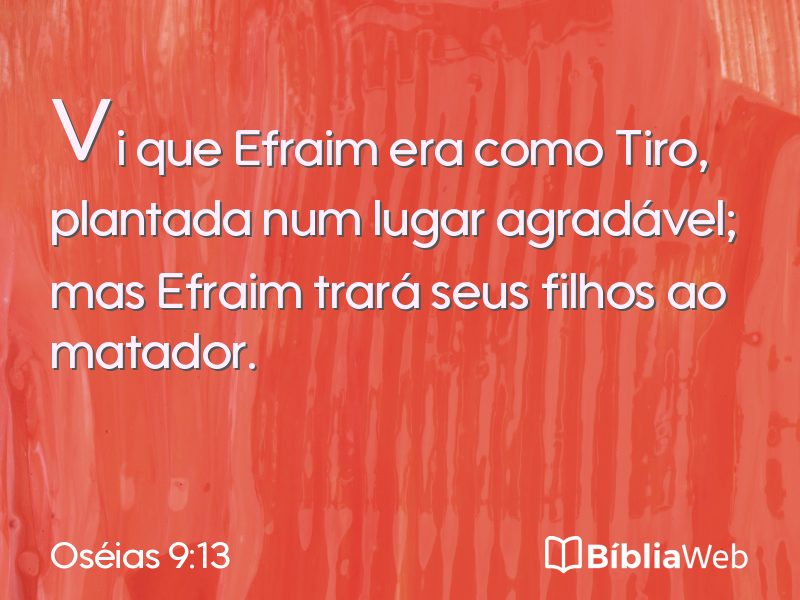Oséias 9:13 em imagem para compartilhar