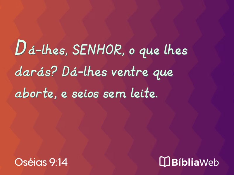 Oséias 9:14 em imagem para compartilhar