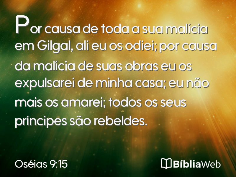 Oséias 9:15 em imagem para compartilhar